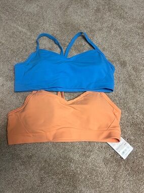 Athleta Blue and Peach Sports Bras